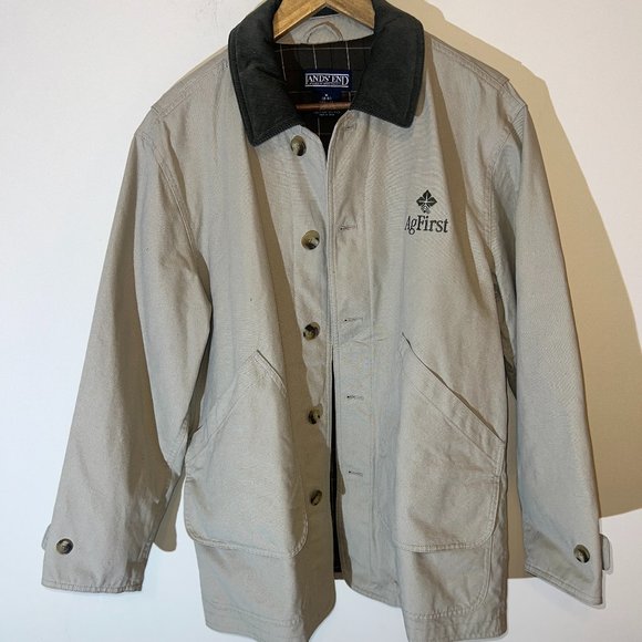Lands' End Other - VINTAGE Lands End Classic Barn Chore Coat with Buttons & Corduroy Collar -  M